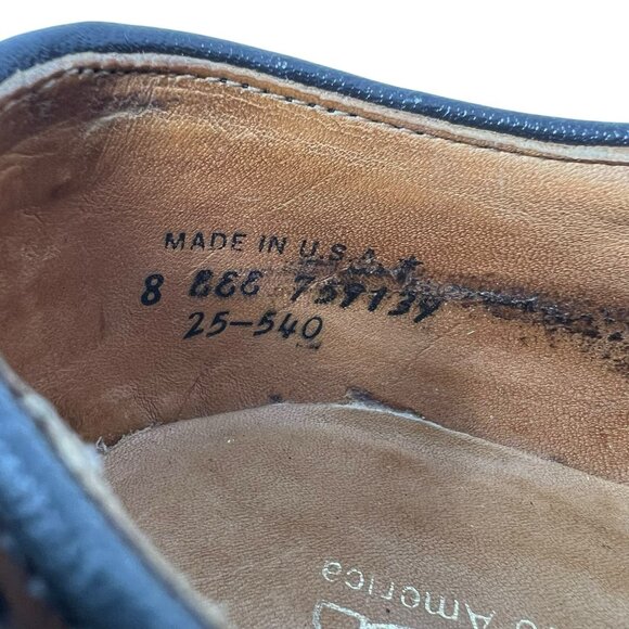 Dexter Wingtip Dress Shoes Men’s 8 EEE Leather Oxford Brogue Vintage Made in USA - Picture 10 of 10